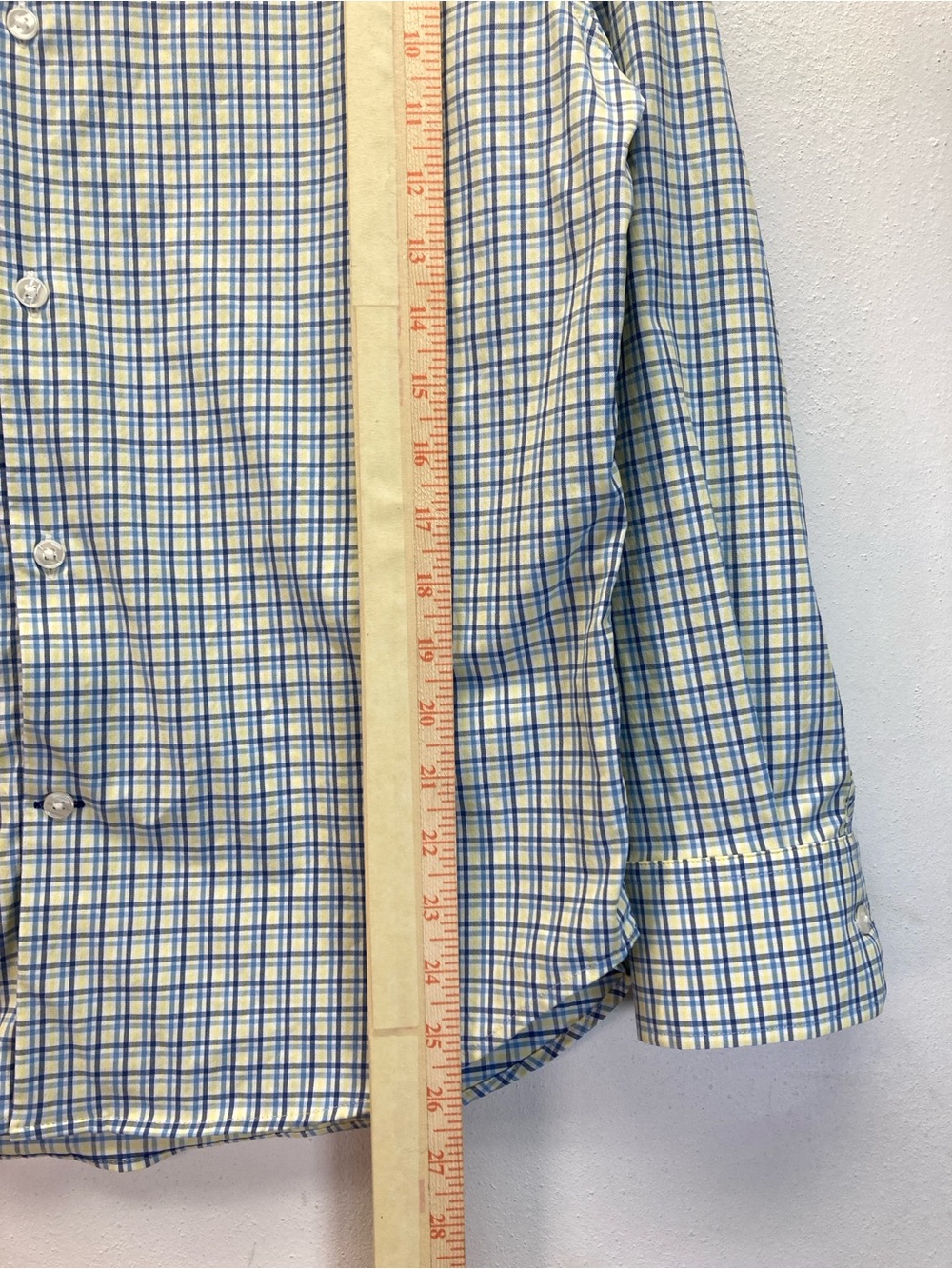 Bonobos Shirt Mens M Blue Yellow Check Button Up Performance Preppy Slim Fit - Picture 10 of 16